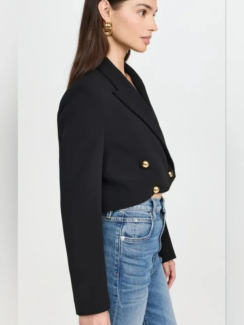 NWT Black Halo Hugo Crop Blazer, Size 2 - Picture 3 of 13